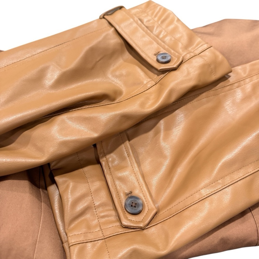 A New day Women’s  Faux Leather Trench Coat Size XL New With Tags - Picture 9 of 11